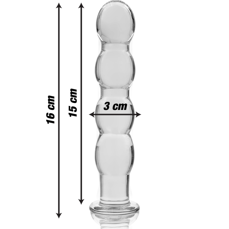 NEBULA SERIES BY IBIZA - MODELO 10 DILDO CRISTAL TRANSPARENTE 16.5 CM -O- 3.5 CM - immagine 2