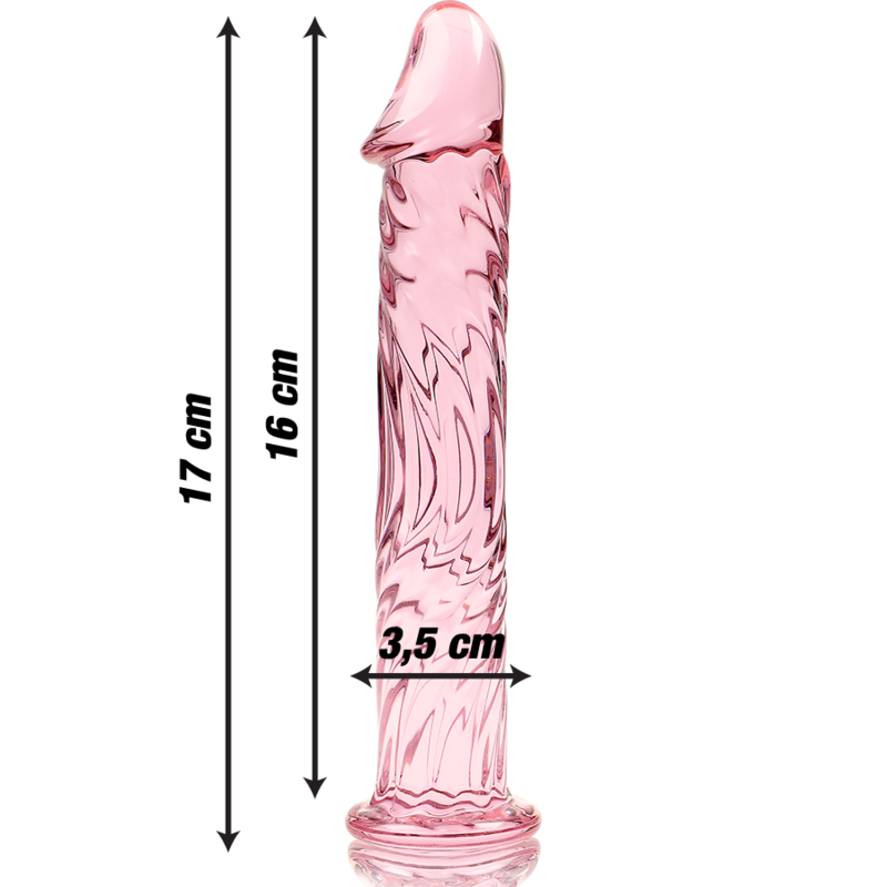 NEBULA SERIES BY IBIZA - MODELLO 12 DILDO IN VETRO BOROSILICATO 17 X 3,5 CM TRASPARENTE - immagine 3