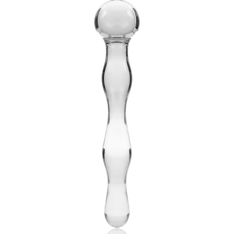 NEBULA SERIES BY IBIZA - MODELLO 13 DILDO IN VETRO BOROSILICATO 18 X 3,5 CM TRASPARENTE - immagine 5