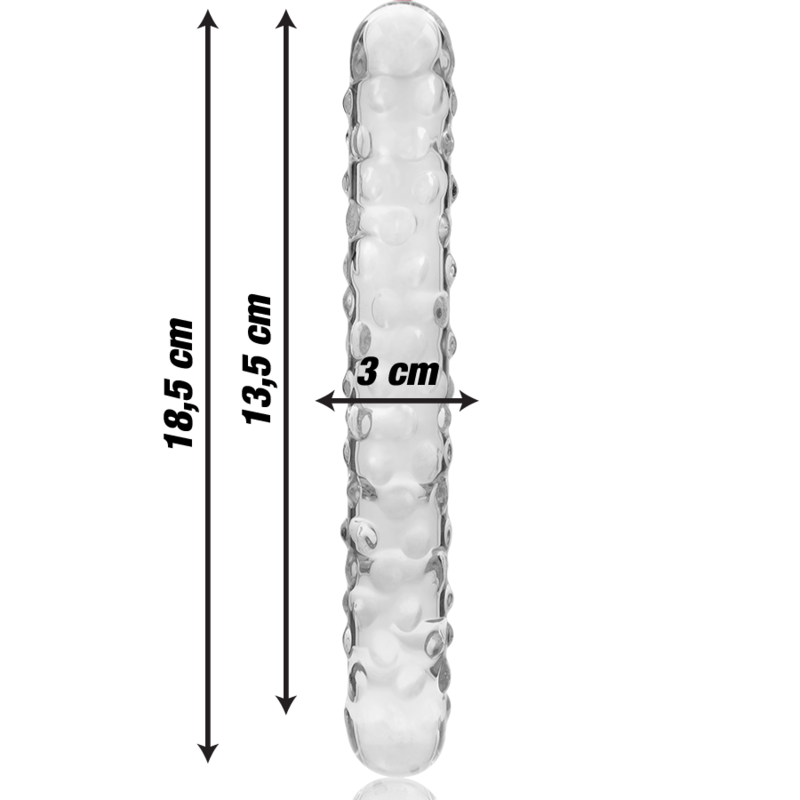 NEBULA SERIES BY IBIZA - MODELLO 15 DILDO IN VETRO BOROSILICATO 18,5 X 3 CM TRASPARENTE - immagine 2
