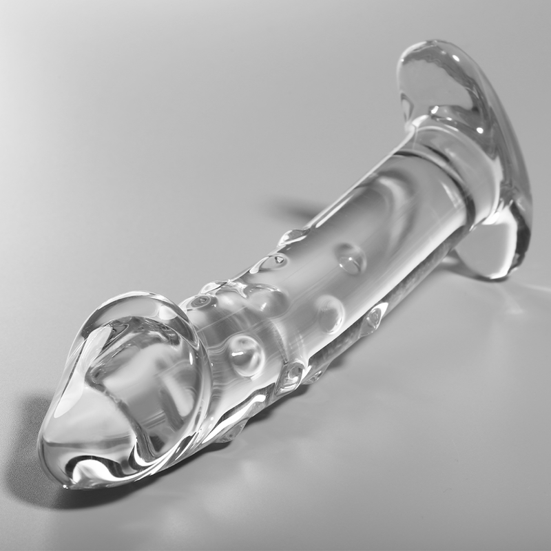 NEBULA SERIES BY IBIZA - MODELLO 19 DILDO IN VETRO BOROSILICATO 18,5 X 4 CM TRASPARENTE