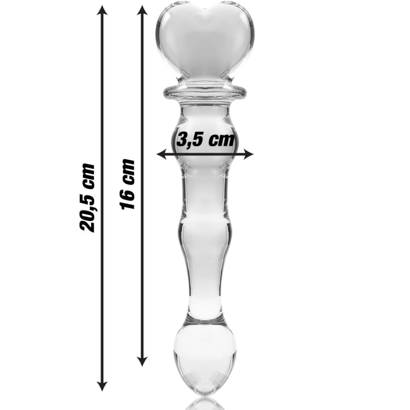 NEBULA SERIES BY IBIZA - MODELLO 21 DILDO IN VETRO BOROSILICATO 20,5 X 3,5 CM TRASPARENTE - immagine 6