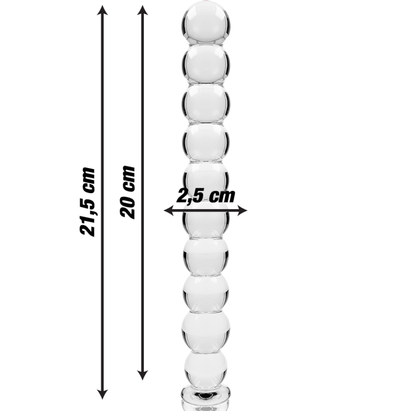 NEBULA SERIES BY IBIZA - MODELO 22 DILDO CRISTAL TRANSPARENTE 21.5 CM -O- 2.5 CM - immagine 3