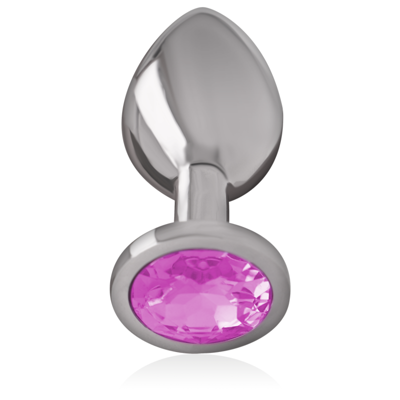 INTENSE - PLUG ANAL METAL ALUMINIO CON CRISTAL ROSA TALLA L - immagine 2