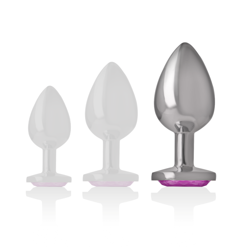INTENSE - PLUG ANAL METAL ALUMINIO CON CRISTAL ROSA TALLA L - immagine 5