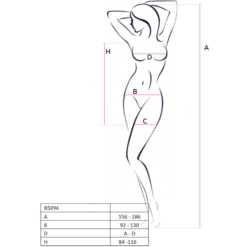 PASSION - BS096 BODYSTOCKING NEGRO TALLA UNICA - immagine 3