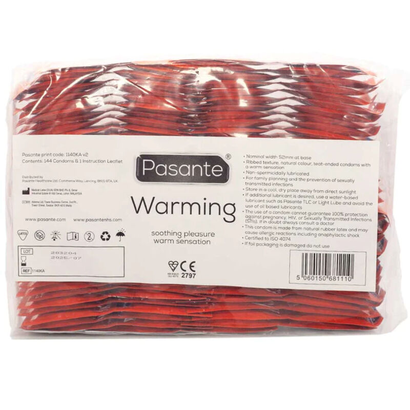 PASANTE - BUSTA PER PRESERVATIVI EFFETTO RISCALDANTE 144 UNIT - immagine 2