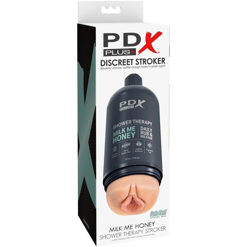 PDX PLUS - MASTURBATORE STROKER DESIGN DISCRETO DEL FLACONE DI SHAMPOO MILK ME HONEY - immagine 6