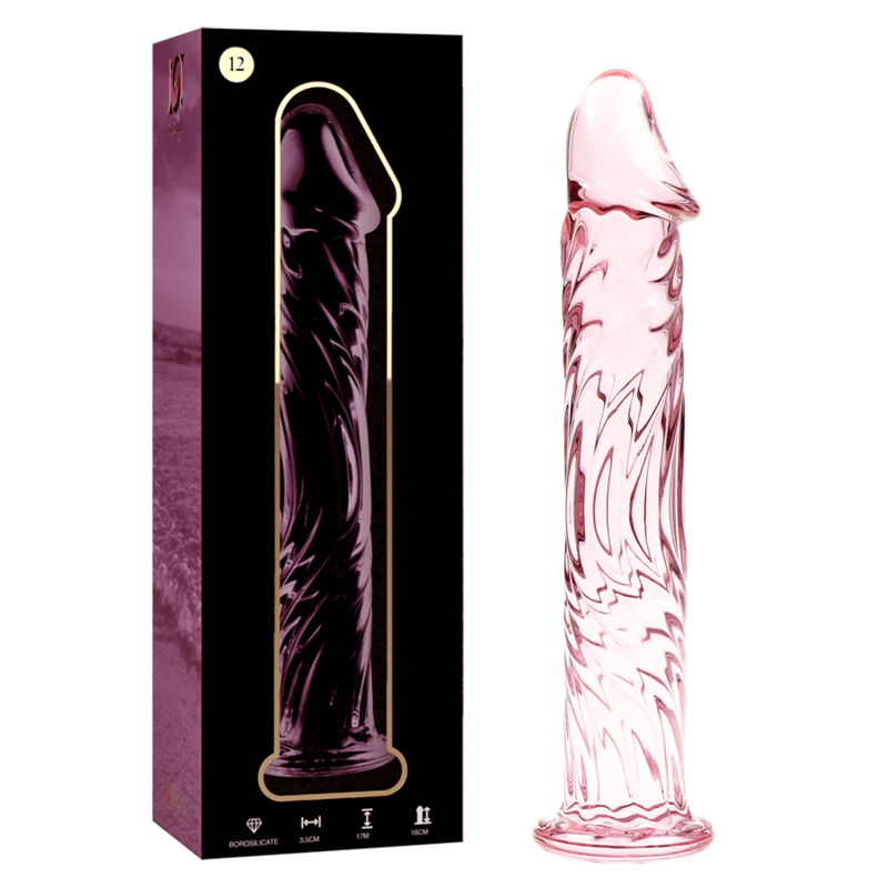 NEBULA SERIES BY IBIZA - MODELLO 12 DILDO IN VETRO BOROSILICATO 17 X 3,5 CM TRASPARENTE - immagine 2