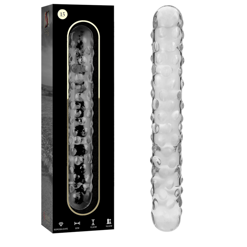 NEBULA SERIES BY IBIZA - MODELLO 15 DILDO IN VETRO BOROSILICATO 18,5 X 3 CM TRASPARENTE - immagine 3