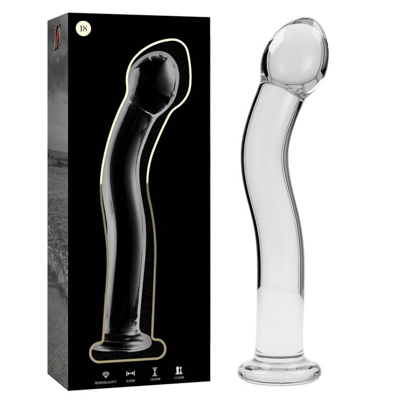 NEBULA SERIES BY IBIZA - MODELO 18 DILDO CRISTAL TRANSPARENTE 18.5 CM -O- 3.5 CM - immagine 2