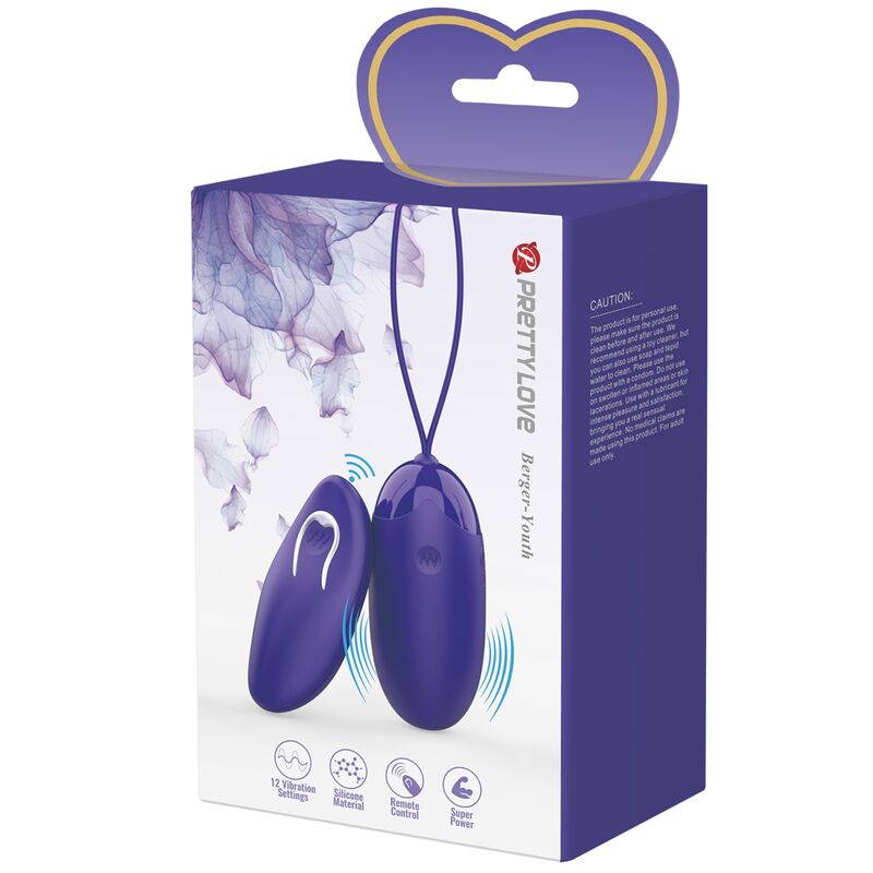 PRETTY LOVE - BERGER YOUTH HUEVO VIBRADOR CONTROL REMOTO VIOLETA - immagine 6