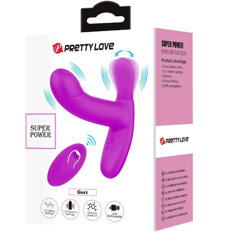 PRETTY LOVE - GERI MASAJEADOR CLITORIS CONTROL REMOTO ROSA - immagine 7
