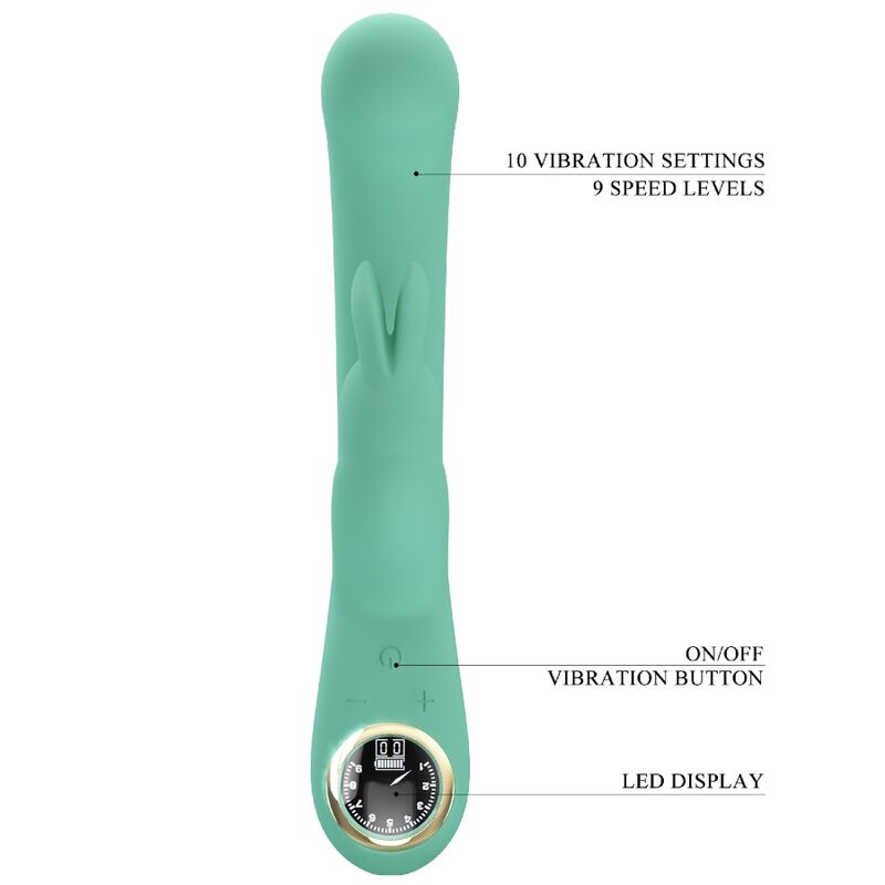 PRETTY LOVE - VIBRATORE LAMAR RABBIT E PUNTO G VERDE - immagine 8
