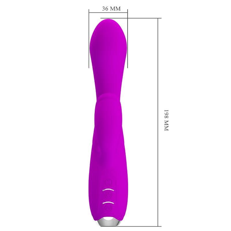 PRETTY LOVE - VIBRATORE RICARICABILE GLORIA RABBIT-VIOLA IMPERMEABILE - immagine 10