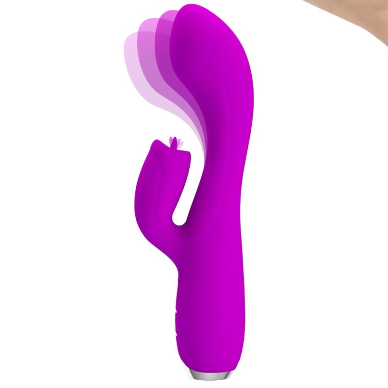 PRETTY LOVE - VIBRATORE RICARICABILE GLORIA RABBIT-VIOLA IMPERMEABILE - immagine 5