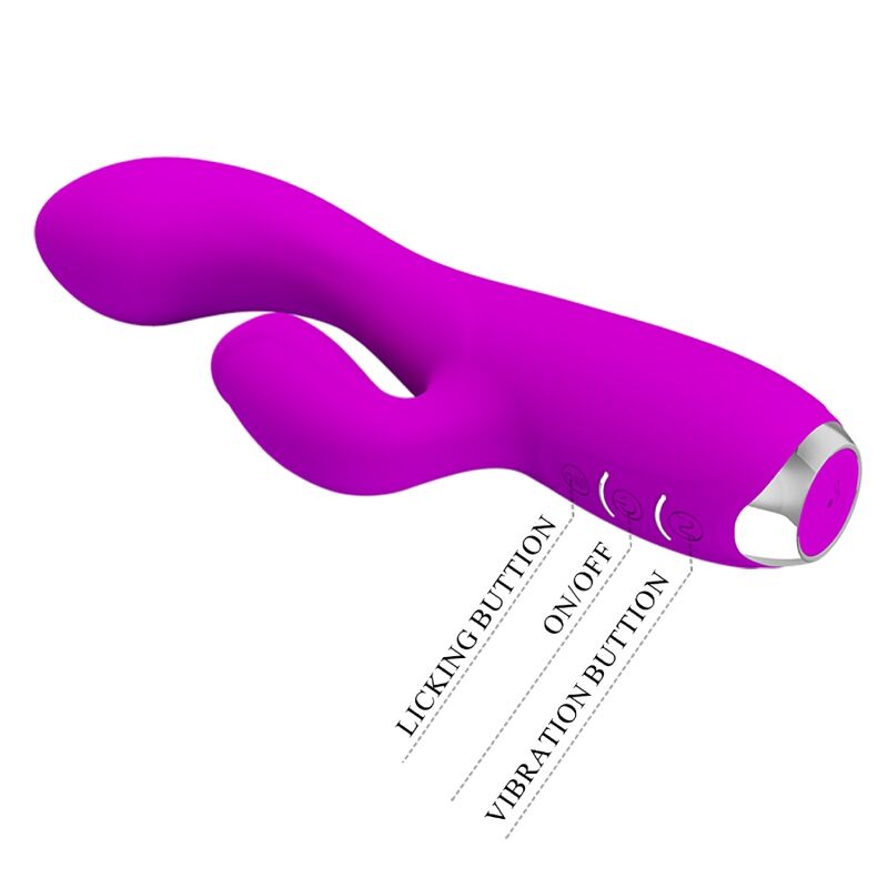 PRETTY LOVE - VIBRATORE RICARICABILE GLORIA RABBIT-VIOLA IMPERMEABILE - immagine 3