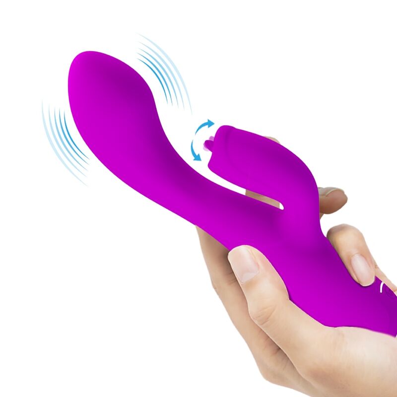 PRETTY LOVE - VIBRATORE RICARICABILE GLORIA RABBIT-VIOLA IMPERMEABILE - immagine 2