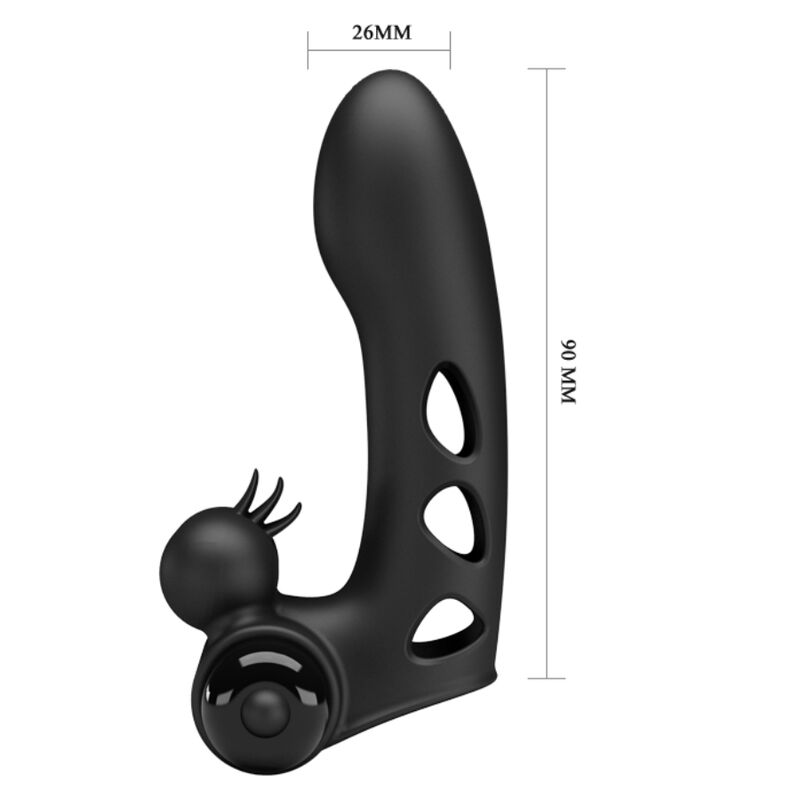 PRETTY LOVE - ORLANDO FUNDA DE DEDO VIBRADOR NEGRO - immagine 3