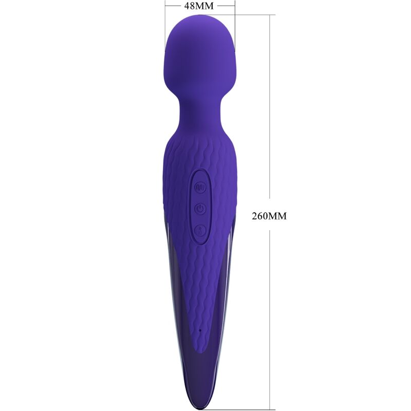 PRETTY LOVE - ANTONY YOUTH VIBRATORE WAND VIOLETTO EFFETTO CALORE - immagine 3