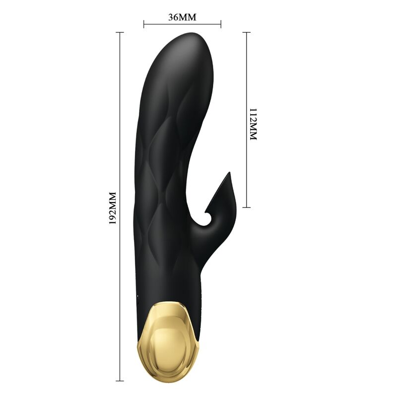 PRETTY LOVE - VIBRADOR DE LUJO BAÑADO EN ORO RECARGABLE NEGRO - immagine 4
