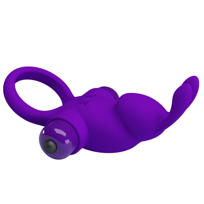 PRETTY LOVE - ANELLO VIBRATORE I CONIGLIO PER PENE VIOLA - immagine 8