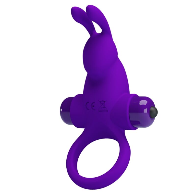 PRETTY LOVE - ANELLO VIBRATORE I CONIGLIO PER PENE VIOLA - immagine 5