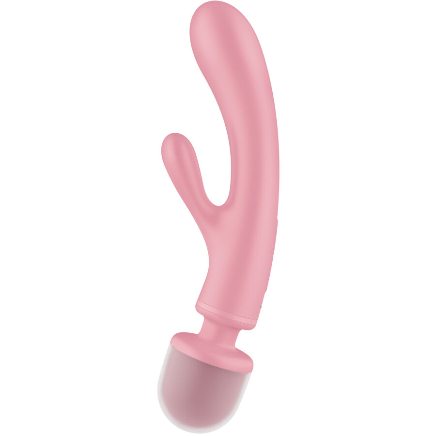 SATISFYER - TRIPLE LOVER MASAJEADOR VIBRADOR RABBIT ROSA - immagine 6
