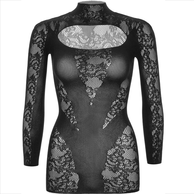 LEG AVENUE - MINI ABITO CON PIZZO MANICA LUNGA NERO - immagine 9