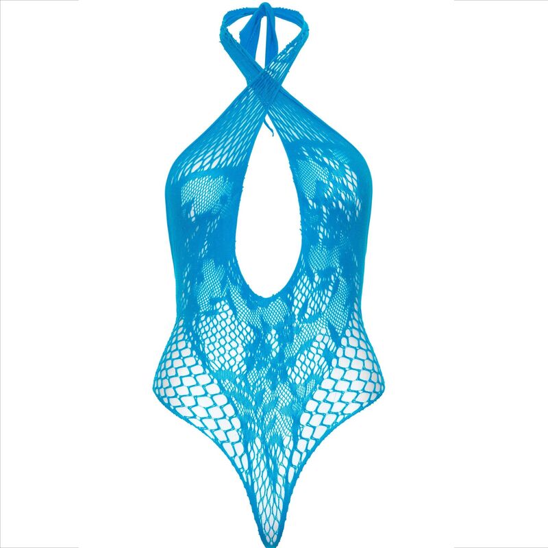 LEG AVENUE - TEDDY HALTER CON ENCAJE AZUL - immagine 3