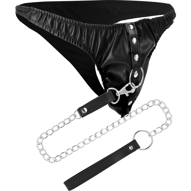 DARKNESS - TANGA DE SUMISIÓN CON CADENA METAL - immagine 6