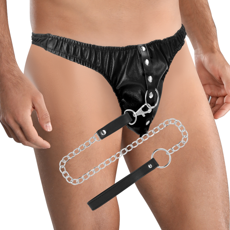 DARKNESS - TANGA DE SUMISIÓN CON CADENA METAL - immagine 3