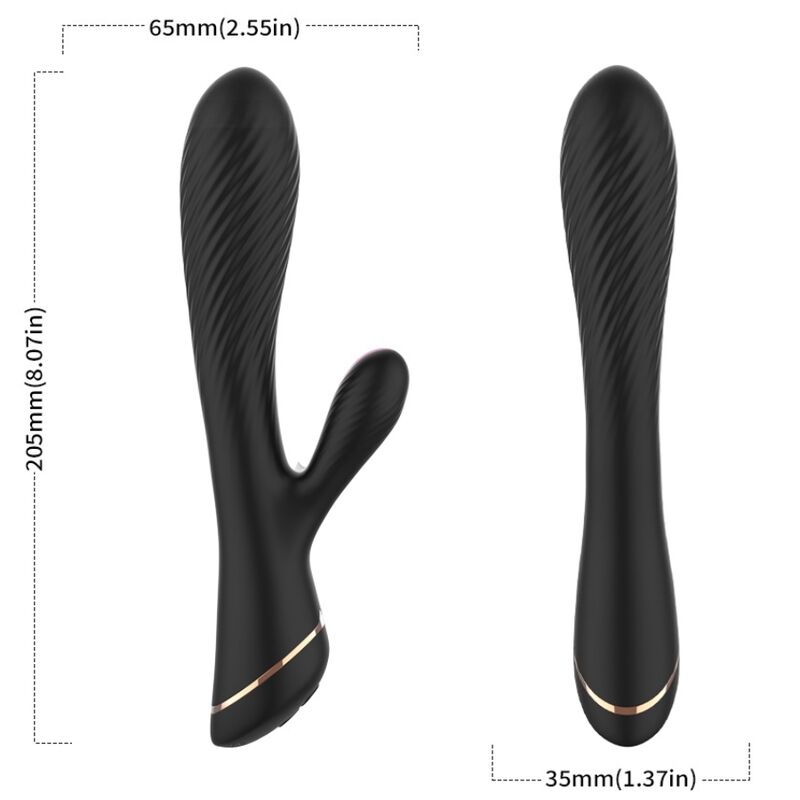 ARMONY - VIBRADOR RABBIT SILICONA NEGRO - immagine 3