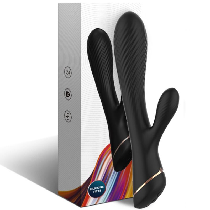 ARMONY - VIBRADOR RABBIT SILICONA NEGRO - immagine 4