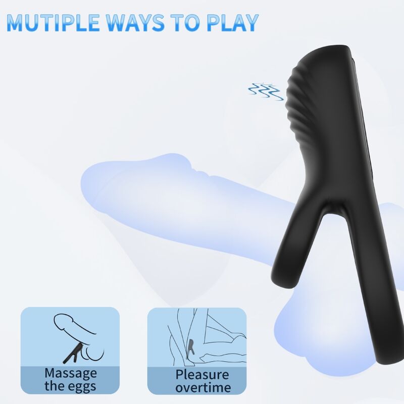 ARMONY - VIBRATORE DOPPIO ANELLO NERO - immagine 4