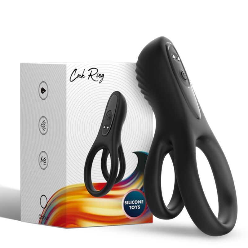ARMONY - VIBRATORE DOPPIO ANELLO NERO - immagine 5