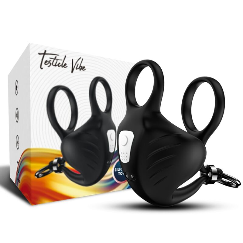 ARMONY - ANELLO VIBRATORE MANTA SCROTO NERO - immagine 4
