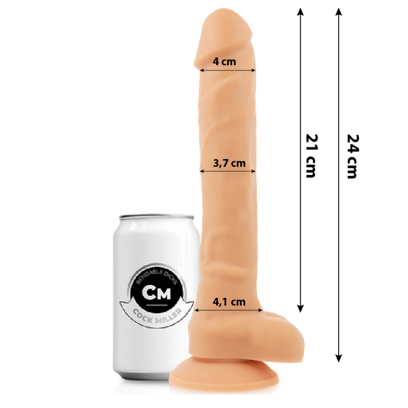 COCK MILLER - DILDO REALÍSTICO SILICONA DENSITY ARTICULABLE 24 CM - immagine 2