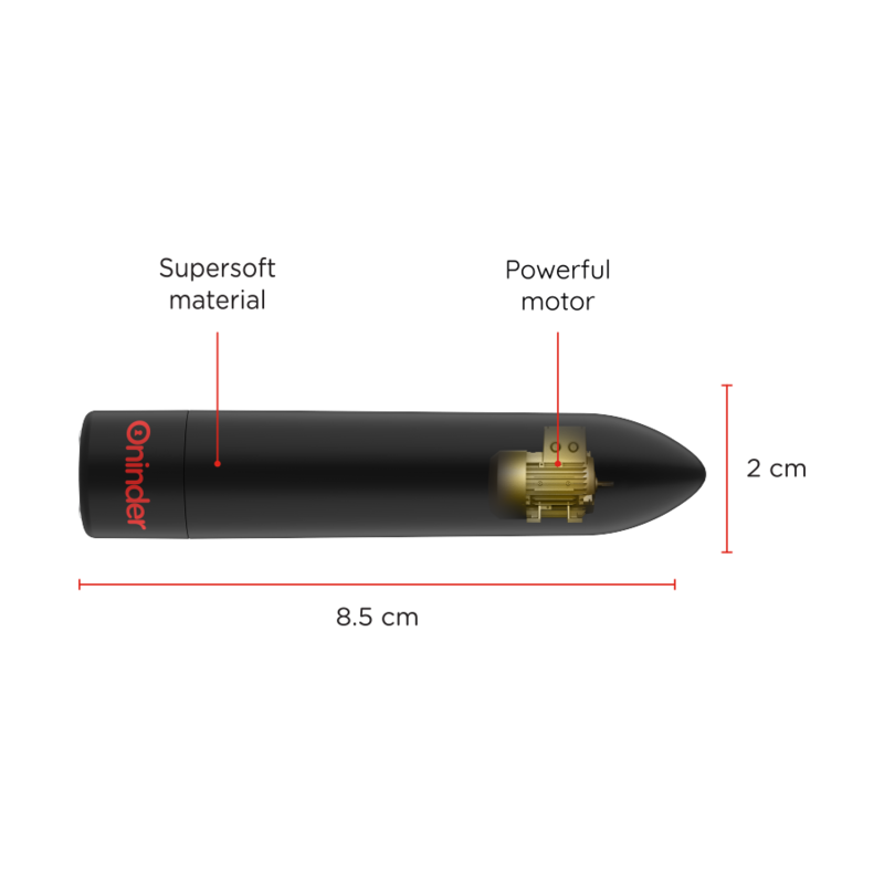 ONINDER - BERLIN VIBRATORE BULLET NERO 9 MODALITÀ 8,5 X 2 CM - APP GRATUITA - immagine 4