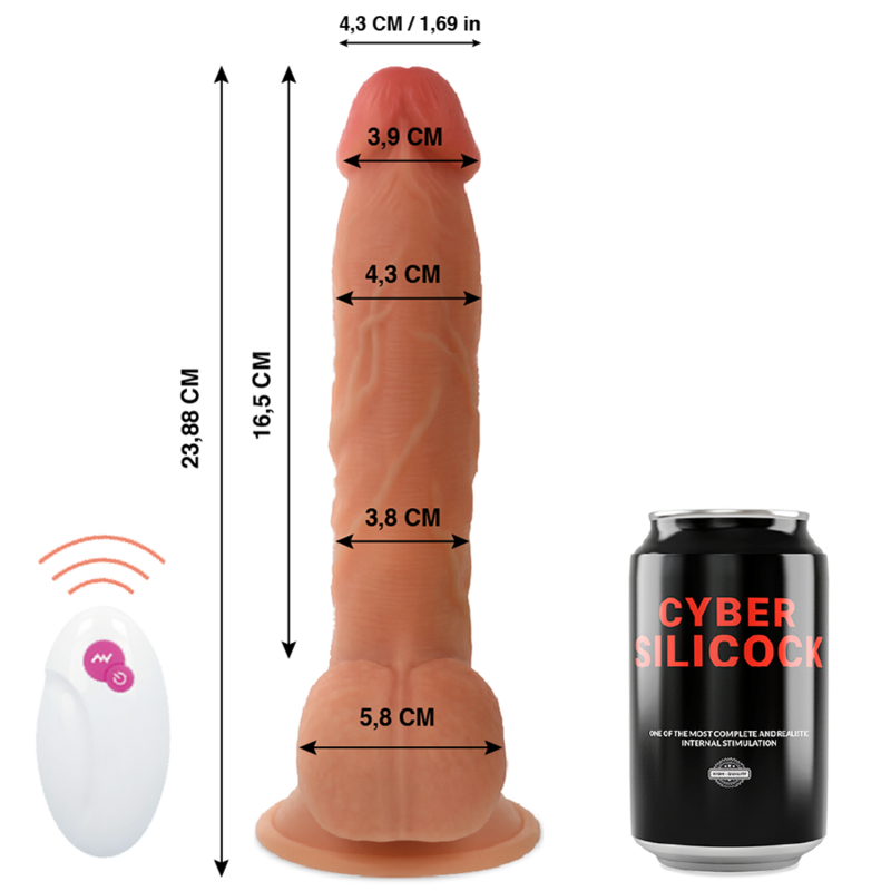 CYBER SILICOCK - TELECOMANDO REALISTICO MR JOHN 23.88 CM -O- 4.3 CM - immagine 5