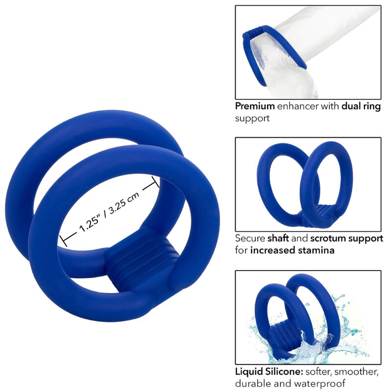 CALEXOTICS - ADMIRAL JAULA DOBLE PARA PENE AZUL - immagine 3