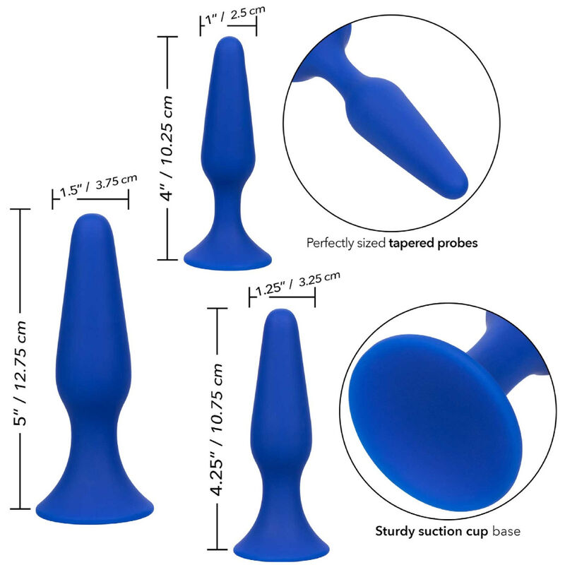 CALEXOTICS - ADMIRAL KIT 3 PLUG ANAL AZUL - immagine 2