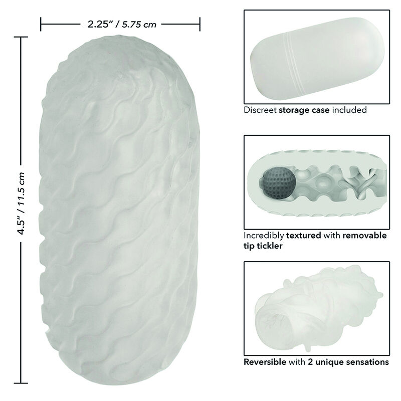 CALEXOTICS - BOUNDLESS STROKER BLANDO REVERSIBLE GRIS - immagine 2