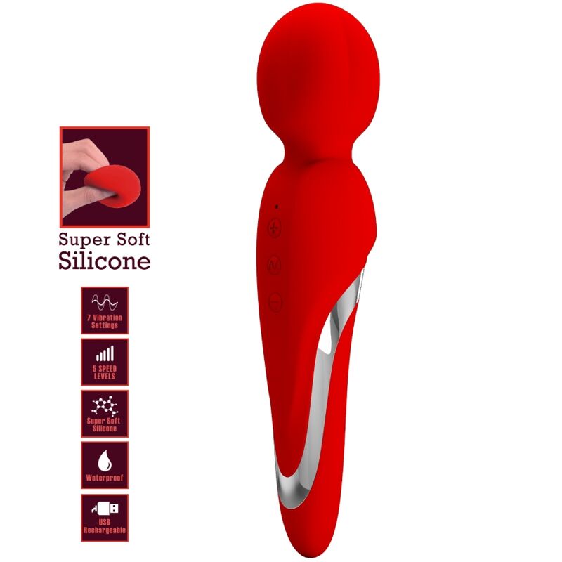 PRETTY LOVE - WALTER VIBRADOR WAND ROJO - immagine 6