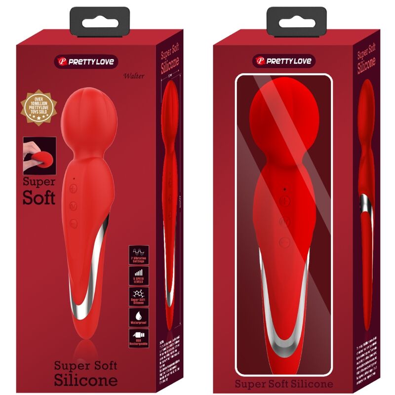 PRETTY LOVE - WALTER VIBRADOR WAND ROJO - immagine 3
