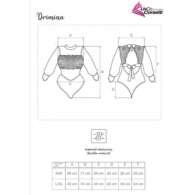 LIVCO CORSETTI FASHION - DRIMINA LC90690 BODY AZUL MARINO - immagine 4