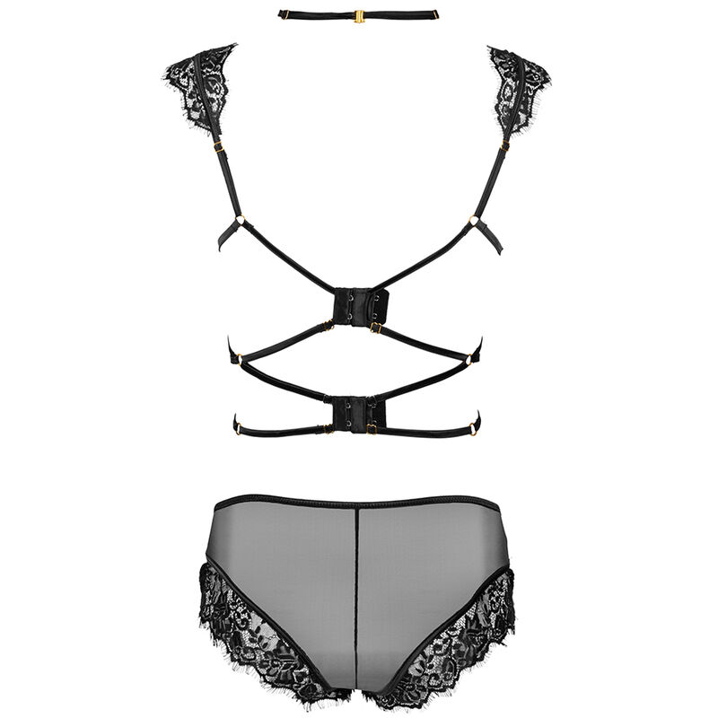 LIVCO CORSETTI FASHION - PALMENOM LC 90614 SUJETADOR + PANTY NEGRO - immagine 4