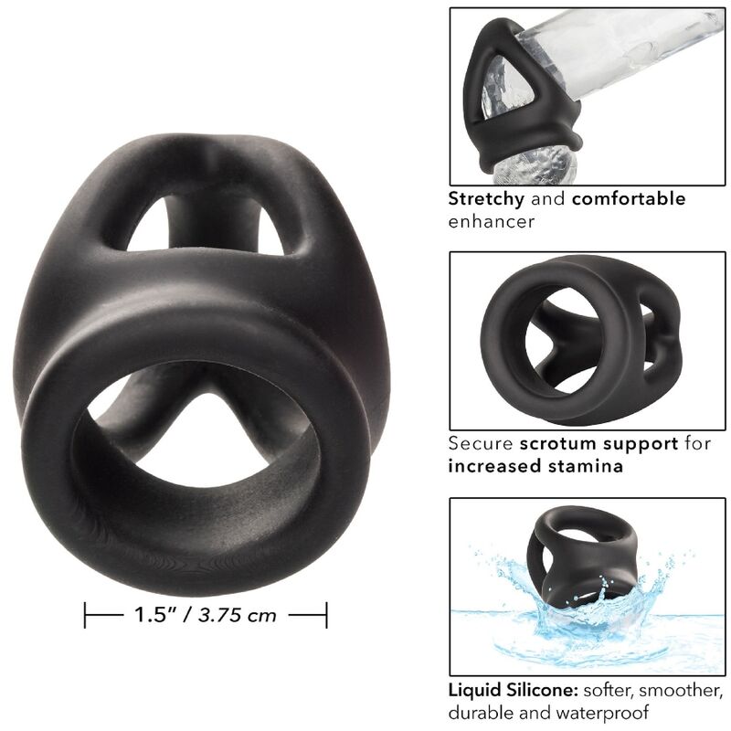 CALEXOTICS - ALPHA ANILLO DE JAULA DOBLE NEGRO - immagine 2