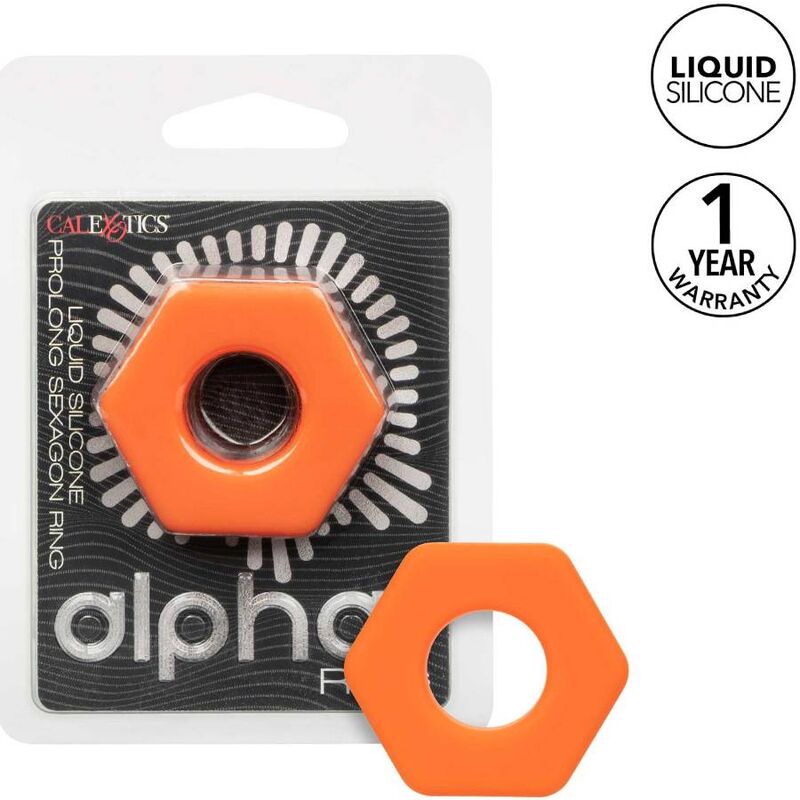 CALEXOTICS - ALPHA ANILLO PROLONG SEXGONO NARANJA - immagine 6