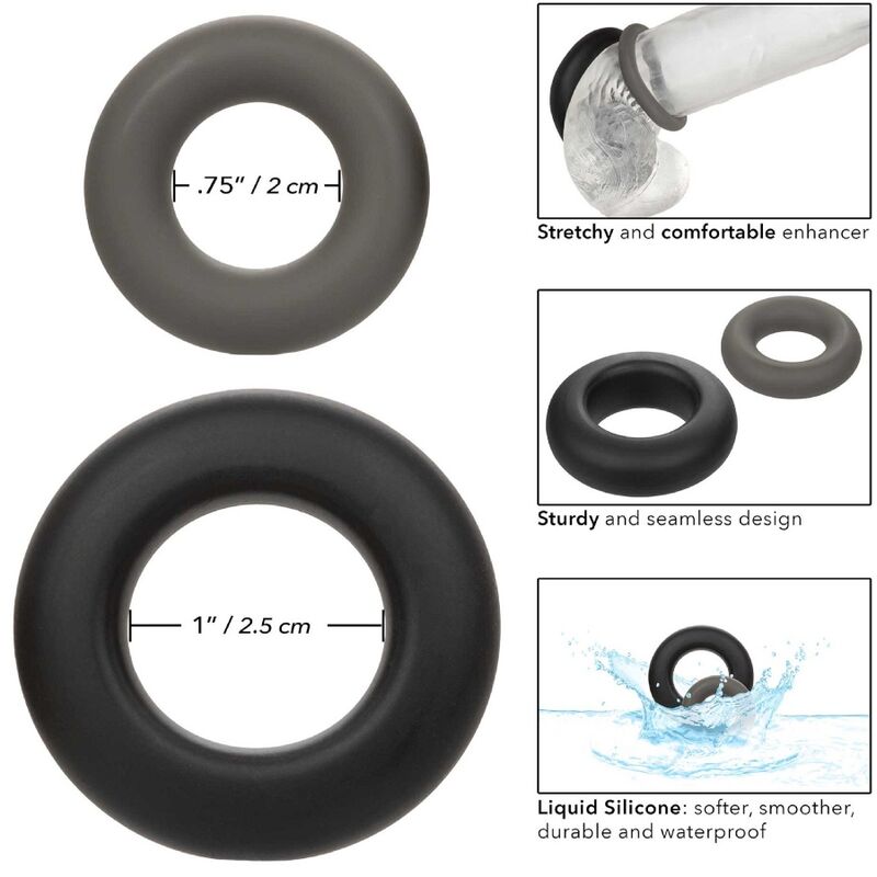 CALEXOTICS - ALPHA SET DE 2 ANILLOS PROLONG GRIS - immagine 2